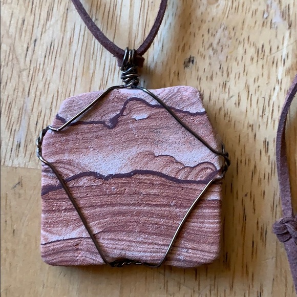 Other - HP🥳🥳!! Natural Sandstone Necklace hand wrapped